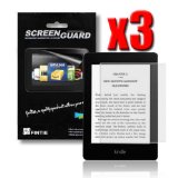Fintie 3 Pack Ultra-Clear Screen Protector With Retail Package for All-New Amazon Kindle Paperwhite Fits All versions 2012 2013 2014 and 2015 All-New 300 PPI Versions with 6 Display and Built-in Light and Kindle 7th Generation 2014 Model Tablet