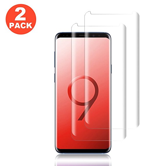 [2-Pack] Galaxy S9 Screen Protector,Auideas [9H Hardness] [Anti-scratches] [Anti-Fingerprint] [Bubble Free] Tempered Glass Screen Protector Film for Samsung Galaxy S9.