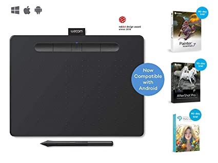 Wacom CTL-6100WL/K0-CX New Intuos Medium Bluetooth Pen Tablet (Black)