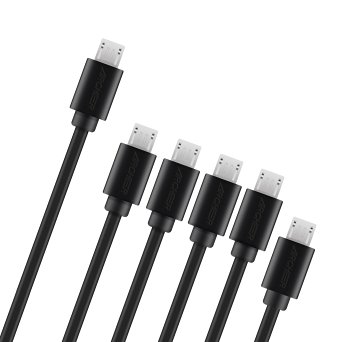 Archeer 6-Pack Premium Micro USB Cable High Speed USB 2.0 A Male to Micro B Sync and Charging Cable