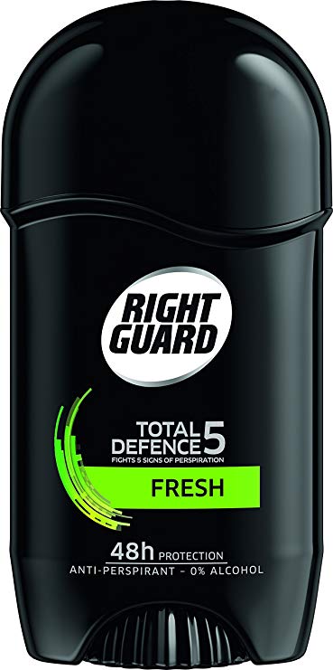 Right Guard Total Defence 5 Fresh Anti-Perspirant Stick, 50 ml, Pack of 6