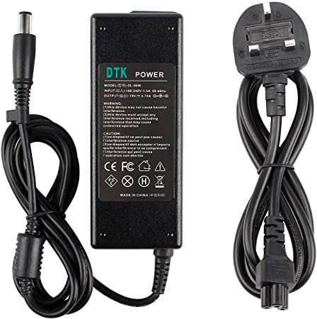 DTK 19V 4.74A 90W Laptop Charger for HP Notebook Computer PC Power Cord Supply Lead AC Adapter Pavilion Envy Probook EliteBook ZBook Mini Compaq series Connector:7.4 x 5.0mm