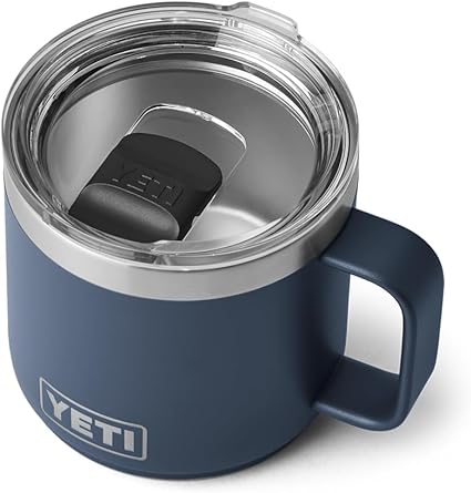 YETI Rambler 14 oz Stackable Mug, Vacuum Insulated, Stainless Steel with MagSlider Lid, Navy