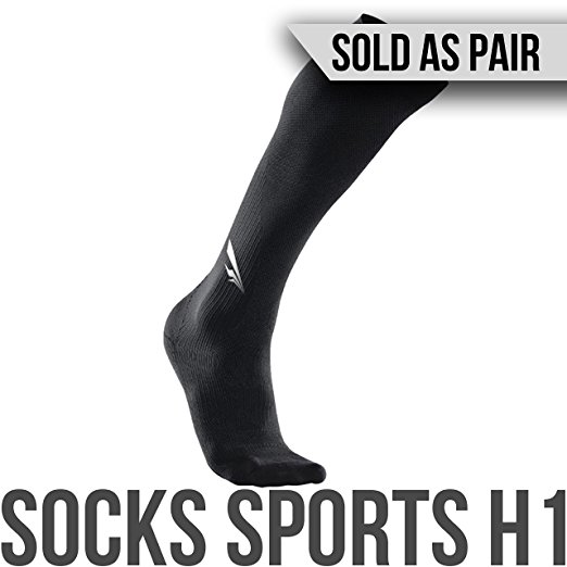 2nd Era Socks Sports H1 - Men & Women Athletic Compression Sports Graduated High Socks - For Elite Athletes: Running, Cycling, Crossfit, Deadlift, and Leg Protection & Recovery Therapy - Sold as Pair