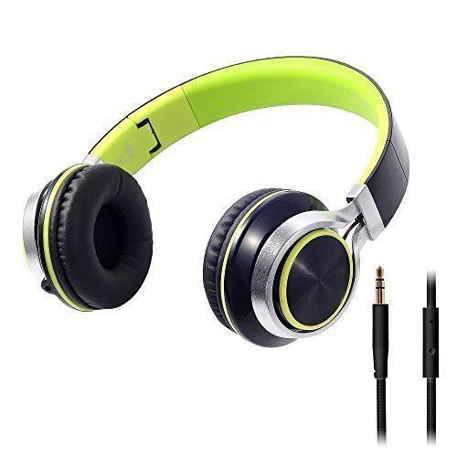 BienSound HW50 Stereo Folding Headsets Strong Low Bass Headphones with Microphone for iPhone All Android Smartphones PC Laptop Mp3mp4 Tablet Macbook Earphones blackgreen