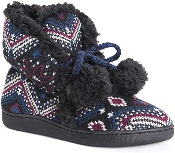 MUK LUKS Women's Lulu Bootie Slippers