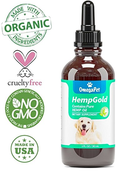 Hemp Oil for Dogs and Cats - Organic Dog Hemp Oil for Anxiety Relief, Calming and Joint Health - Easily Apply to Treats - Grown in USA