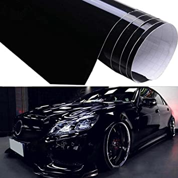 Fusion Graphix Black Gloss Vinyl Car Wrap Sheet Roll Film Sticker Decal-24x24