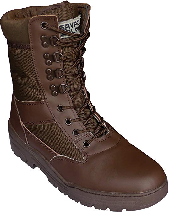 Savage Island Combat Boots Patrol Brown Army Leather