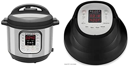 Instant Pot Duo 7-in-1 Electric Pressure Cooker, Slow Cooker, Saute, Yogurt Maker, 6 Quart, 14 One-Touch Programs & Air Fryer Lid 6 in 1, Turn your Instant Pot into an Air Fryer, 6 Qt, 1500W