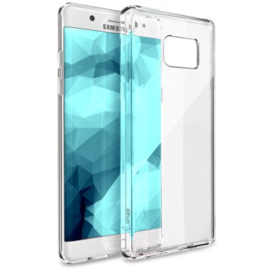 Galaxy Note 7 Case, Enther [Ultimate Cushion] Clear Thin Slim Scratch / Dust Proof Hybrid Transparent Case with Shock Absorb Trim Bumper