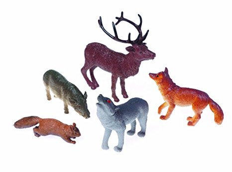 US Toy Woodland Forest Toy Animal Figures Action Figure (1 Dozen)