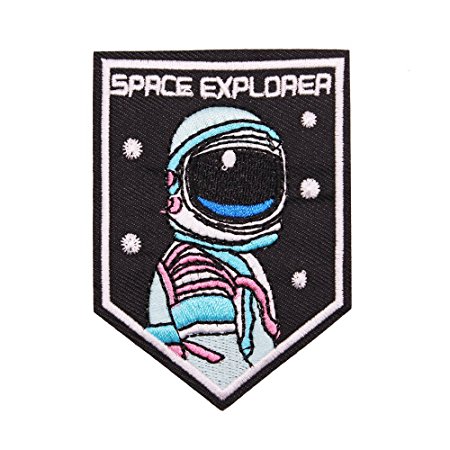 U-Sky Sew or Iron on Patches - Space Explorer Astronaut Patch