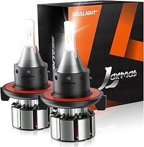 SEALIGHT H13/9008 Fog Light Bulbs, 800% Super Bright, 9008 Fog Light Bulbs, IP68 Waterproof, H13 Light with Play and Plug, Pack of 2