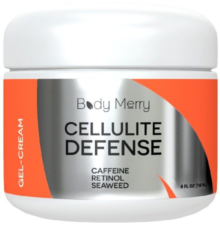 Caffeine Activated Cellulite Cream For Firming - The Only Gel With Stimulating Ingredients Like Retinol  Seaweed to Boost Circulation While Toning Uneven Skin - GetHappyAboutYourSkin by Body Merry