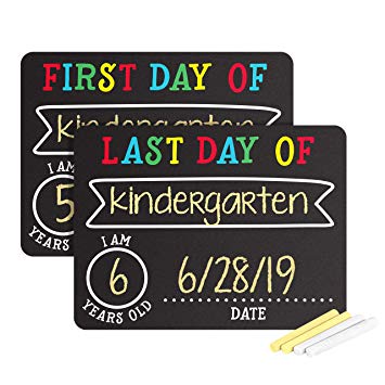 Pearhead First and Last Day of School Photo Sharing Chalkboard Signs