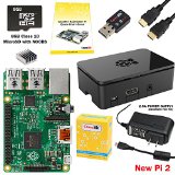 CanaKit Raspberry Pi 2 Complete Starter Kit with WiFi Latest Version Raspberry Pi 2  WiFi  Original Preloaded 8GB SD Card  Case  Power Supply  HDMI Cable