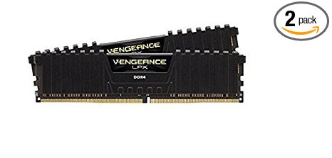 Corsair Vengeance LPX 16GB (2x8GB) DDR4 DRAM 2666MHz (PC4 21300) C16 Desktop Memory Kit - Black (CMK16GX4M2A2666C16)