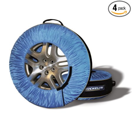 Michelin Tire Bags and Tire Protector, Blue and Black, 4 Pack