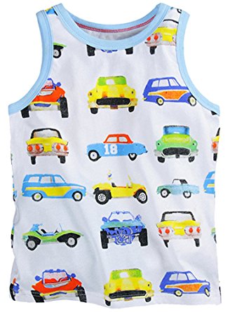 Fiream Toddler and Boys Comfort Cotton Cartoon Tank Tops by Brix