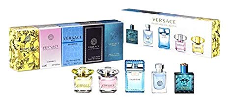 Versace Miniatures Collection Fragrance Set for Unisex, 5 Count