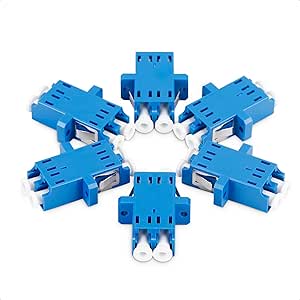 Cable Matters 6-Pack, LC to LC UPC Duplex OS2 Single Mode Fiber Optic Adapter, OS2 LC Fiber Coupler