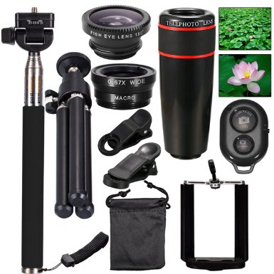 XCSOURCE Mini Lens Kit for  iphone and Android Smartphones (12-Items)