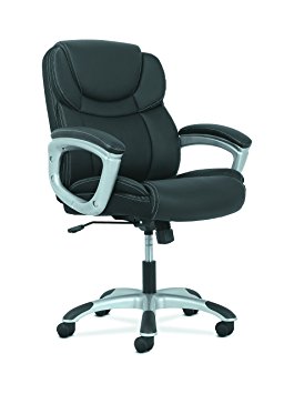 HON Sadie Leather Executive Computer/Office Chair with Arms - Ergonomic Swivel Chair (HVST306)