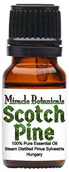 Miracle Botanicals Wildcrafted Scotch Pine Essential Oil - 100% Pure Pinus Sylvestris - 10ml or 30 ml/1oz sizes - Therapeutic Grade - 10ml