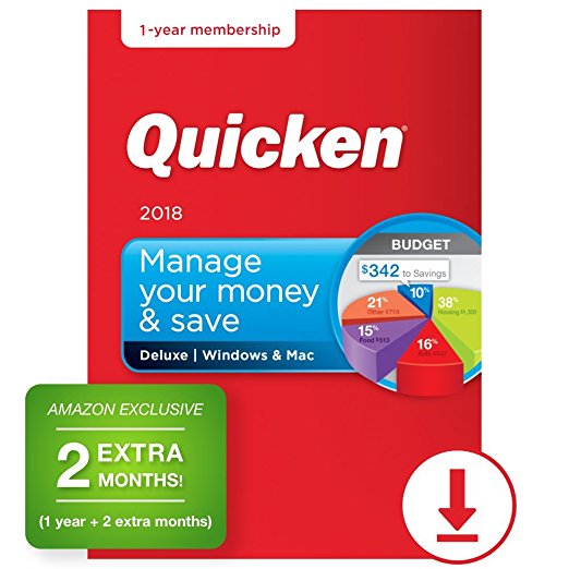 Quicken Deluxe 2018 – 14-Month Personal Finance & Budgeting Software [PC/Mac Download] – Amazon Exclusive