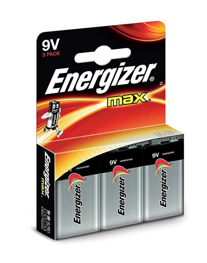 Energizer MAX Alkaline 9V Batteries, 3 Pack
