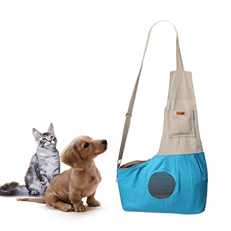 MEWTOGO Pet Sling Carrier with Adjustable Strap for Small Dogs and Cats up to 9 lb