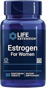 Life Extension Estrogen for Women – Östrogen für Frauen - Pflanzliche Formel, 30 vegane Tabletten - Mit Mönchspfeffer & Brokkoli-Extrakt, Monatspack