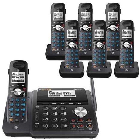 AT&T TL88102BK 2-line answering System with 6 Handsets (TL88002BK) Black