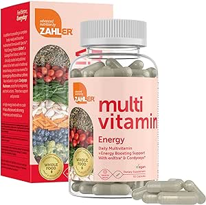 Zahler - Daily Multivitamin for Women & Men with Energy Vitamins, Minerals & Iron (60 Count) Kosher Men & Womens Multivitamins for Healthy Energy - Multi Vitamins for Adults - Made in USA Supplements