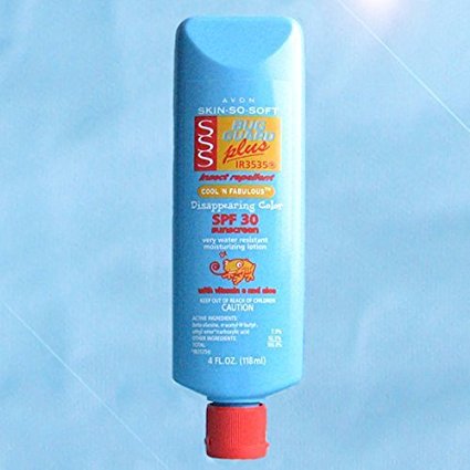 Avon Skin So Soft Bug Guard Plus SPF 30 Cool 'n Fabulous Disappearing Color Lotion 4oz./118ml