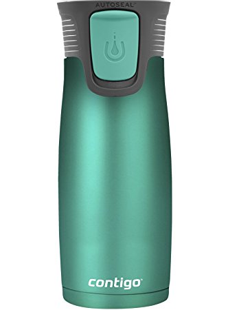 Contigo autoseal Astor stainless steel travel mug with easy-clean lid 16 ounces Carebbean Sea matte , limited edition