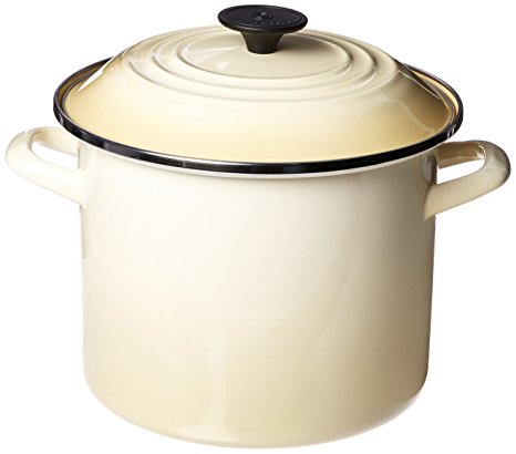 Le Creuset Enamel-on-Steel 8-Quart Covered Stockpot, Dune