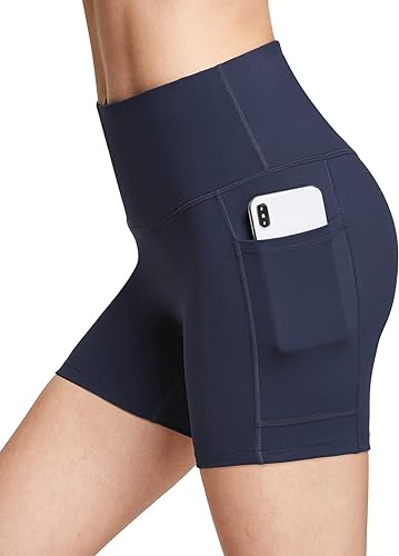 BALEAF Women's 8"/ 7"/ 5" Biker Shorts High Waist Workout Yoga Running Volleyball Spandex Shorts with Pockets