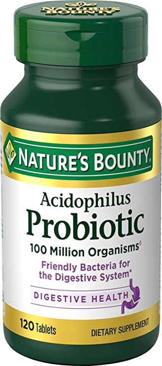Nb Acidophilus Size 100s Nature's Bounty Acidophilus Probiotic Tablets 100 Count