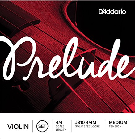 D'Addario Prelude Violin String Set, 4/4 Scale, Medium Tension,J810 4/4M