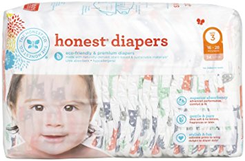 The Honest Company - Eco-Friendly and Premium Disposable Diapers - Giraffe, Size 3 (16-28lbs) 34 Ct.