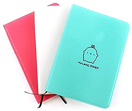 Schoolsupplies Cute Kawaii Notebook Cartoon Molang Rabbit Journal Diary Planner Notepad for Kids Gift Korean Stationery