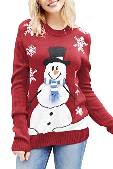 Viottiset Women's Animal Pattern Christmas X-Mas Pullover Knitted Sweaters Jumpers