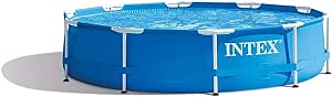 Intex Piscina redonda azul con estructura metálica elevada - Ø 305 x 76 cm