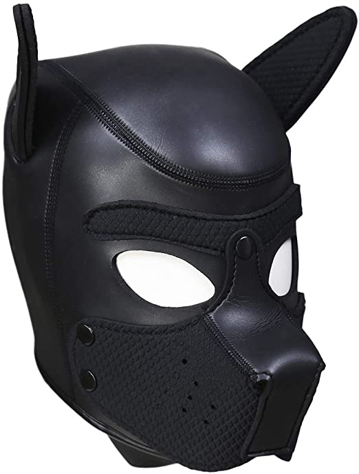 HOT TIME Neoprene Thick Puppy Hood Custom Animal Head Mask Novelty Costume Dog Head Masks Unisex