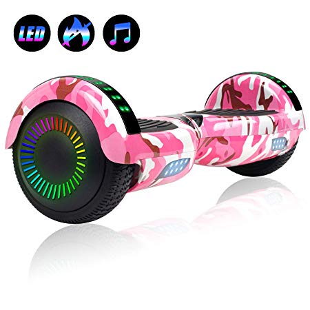 Felimoda Self Balancing Hoverboards with LED Light, 6.5 Inch Two Wheel Smart Hoverboards for Kids and Adults-UL2272 Certified