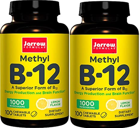 Jarrow Methylcobalamin B12, 1000mcg, 100 Lemon Flavour Vegan Lozenges (1000mcg, 100 Lemon Flavour Vegan Lozenges) (200)