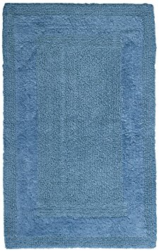 Pinzon Luxury Reversible Cotton Bath Mat - 30 x 50 inch, Marine