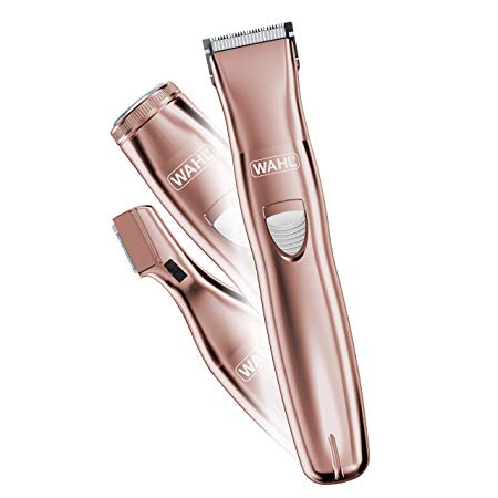 Wahl Pure Confidence Rechargeable Trimmer 9865-2901 Rechargeable Electric Waterproof Shaver For Women's Grooming with 3 Interchangeable Heads